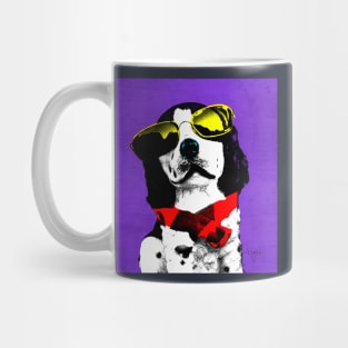 FUNNY DOG POP ART VIOLET RED Mug